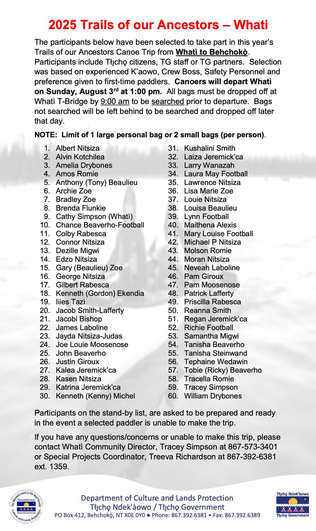 2025 Trails of our Ancestors – Whati